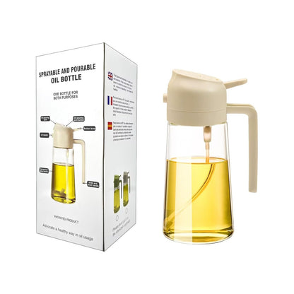 Sprayable And Pourable Glass Oil Bottle