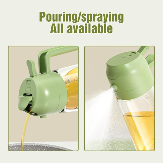 Sprayable And Pourable Glass Oil Bottle