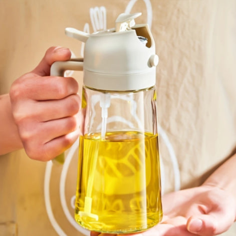 Sprayable And Pourable Glass Oil Bottle