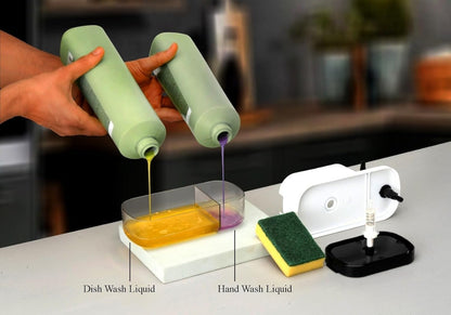 3 In 1 Soap Dispenser Hand Wash And Dish Soap With Sponge